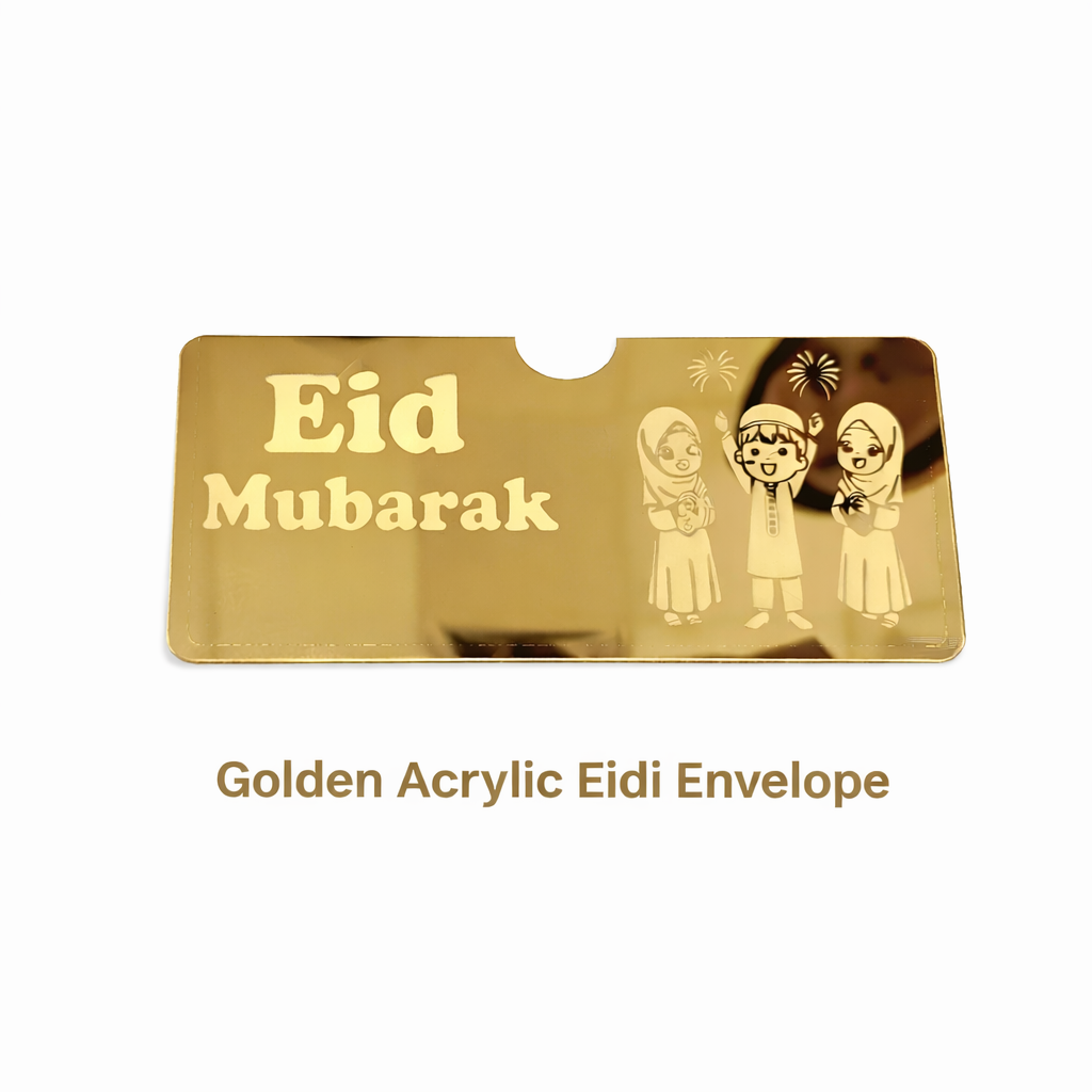 Acrylic Golden EID Envelopes