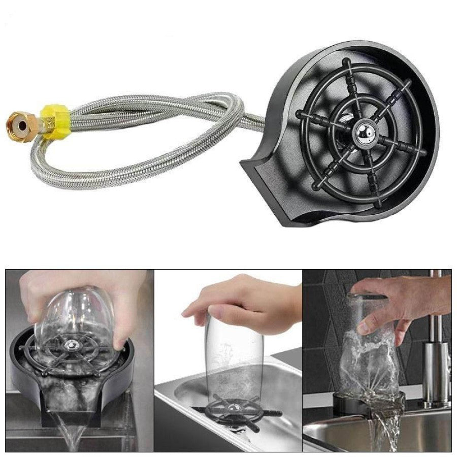Automatic Glass Rinser for Kitchen Sink – High Pressure Cup Washer, Easy Cleaning Tool
