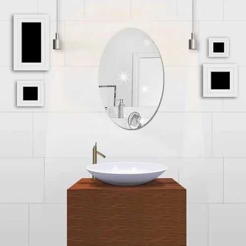 Oval Shape Mirror Wall Sticker