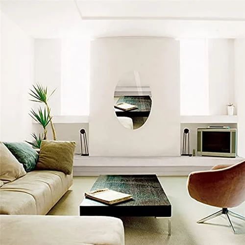 Oval Shape Mirror Wall Sticker