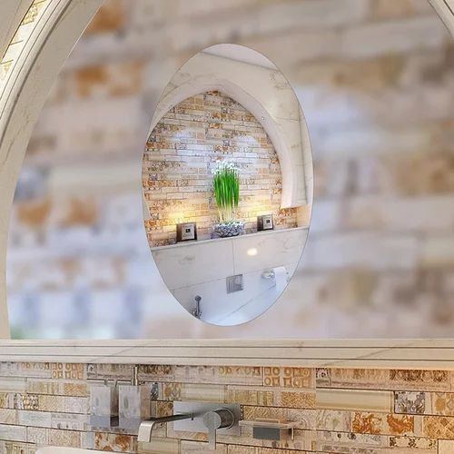 Oval Shape Mirror Wall Sticker