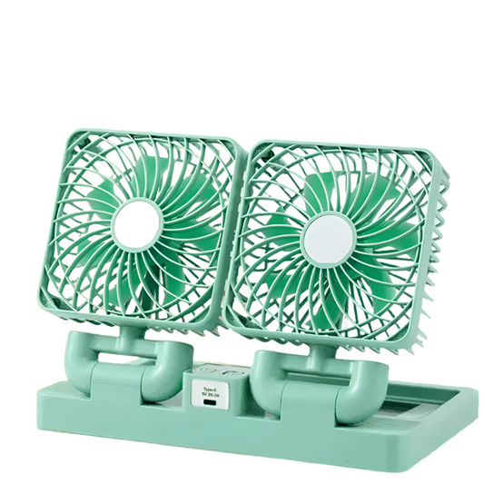 Dual Head Solar Fan