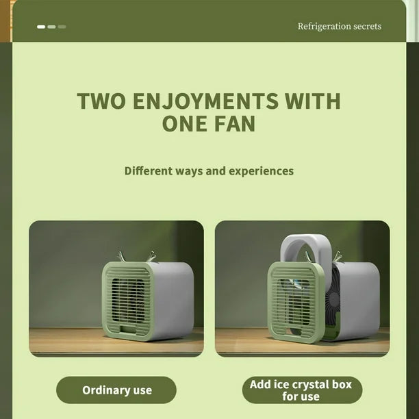 Portable Mini Air Cooler & Humidifier – Compact Cooling Fan for Home & Office