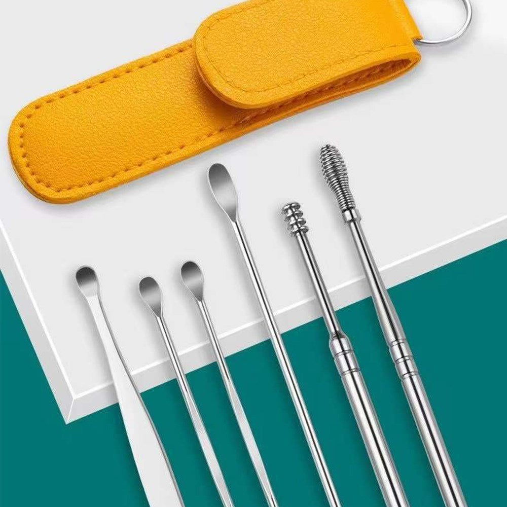6 Pcs Ear Wax Cleaning Tool Pouch