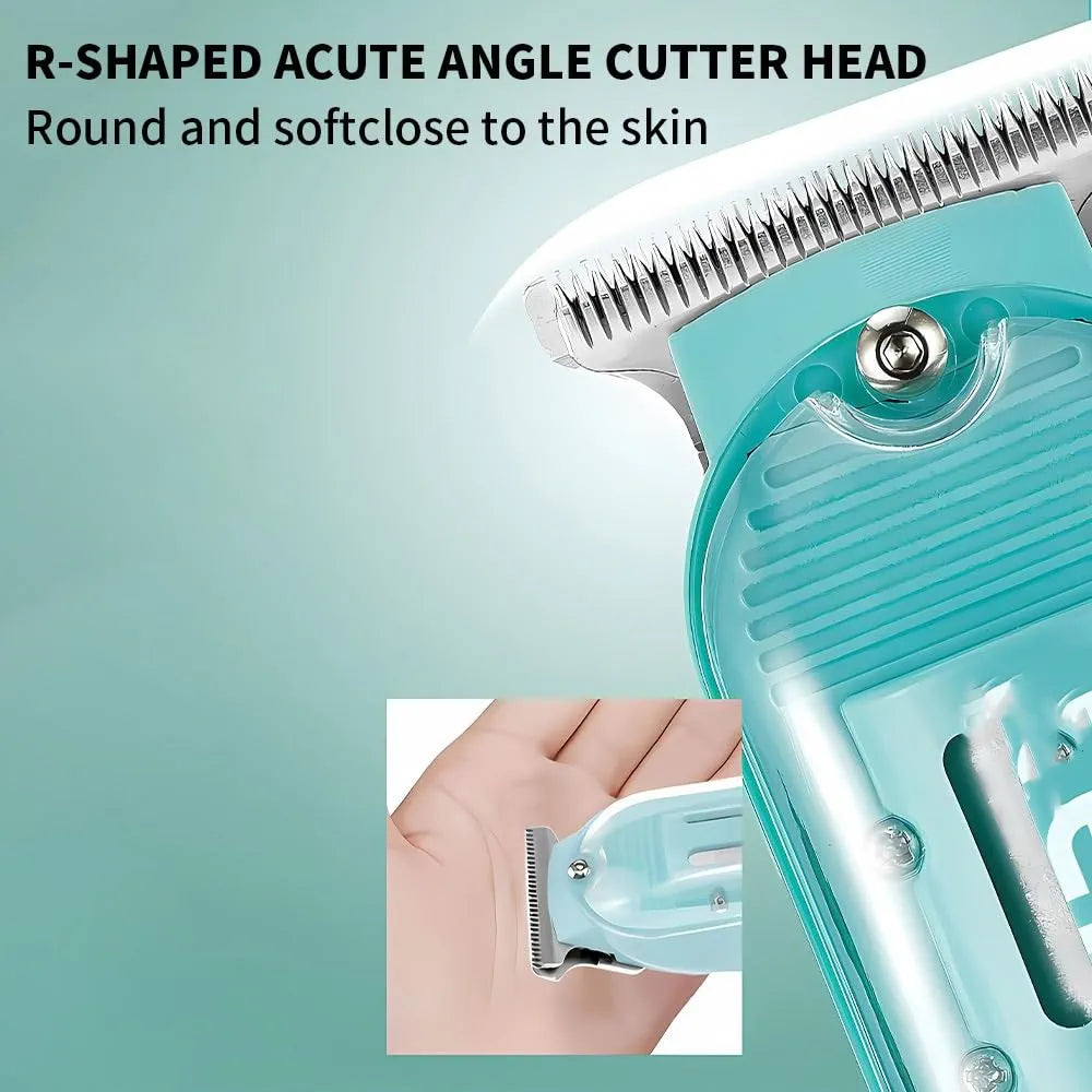 Rechargeable Transparent Body Led Display Professional Hair Clipper