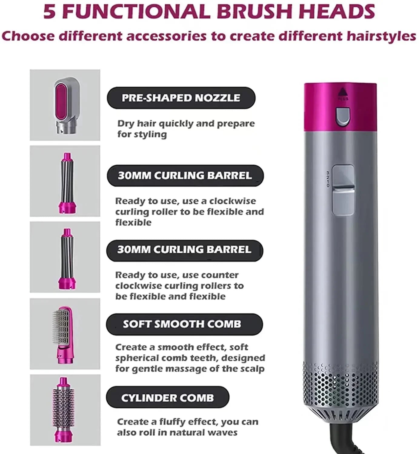 5 in 1 Hair Dryer Styling Tool
