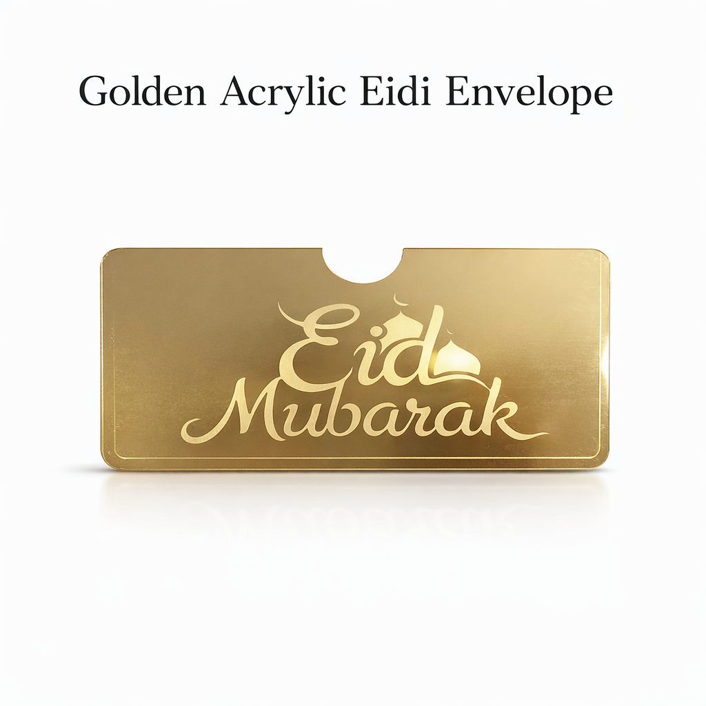 Acrylic Golden EID Envelopes