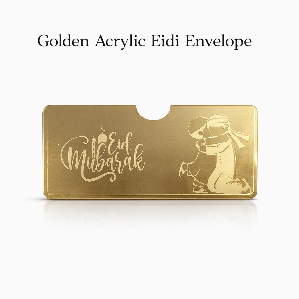 Acrylic Golden EID Envelopes