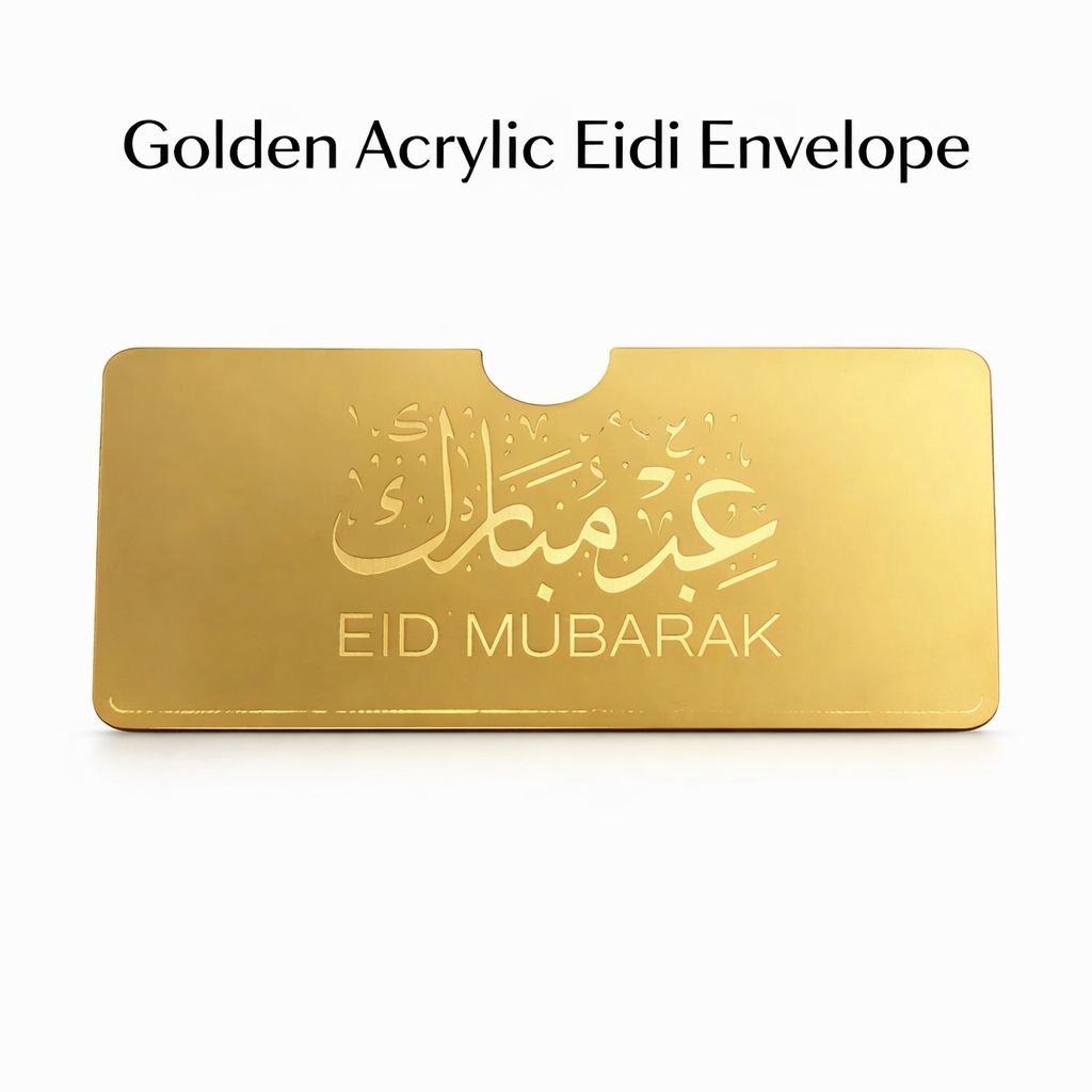 Acrylic Golden EID Envelopes