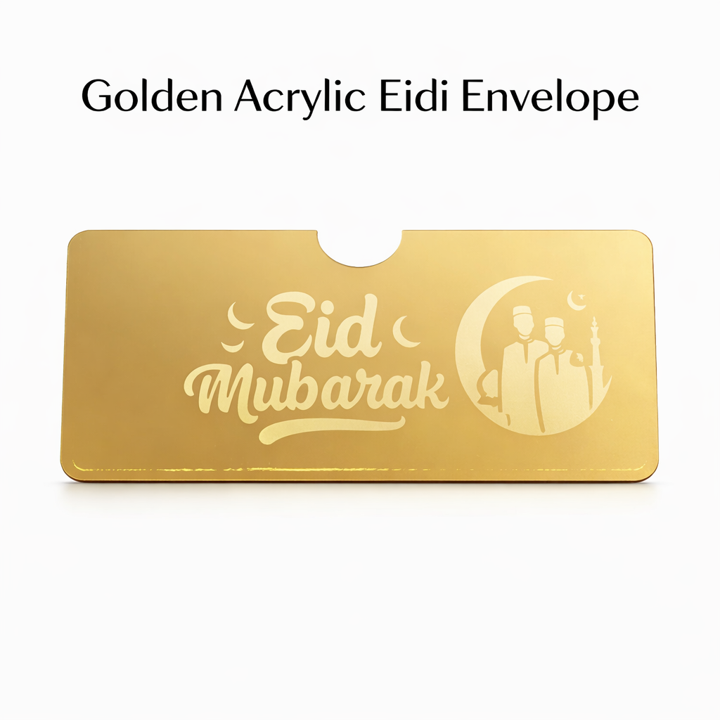 Acrylic Golden EID Envelopes