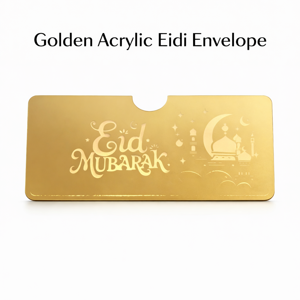 Acrylic Golden EID Envelopes