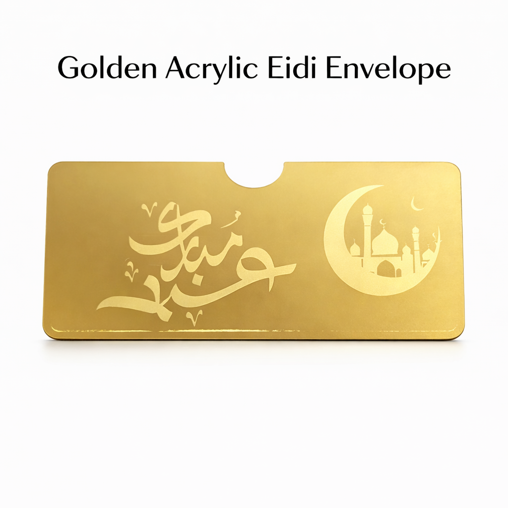 Acrylic Golden EID Envelopes