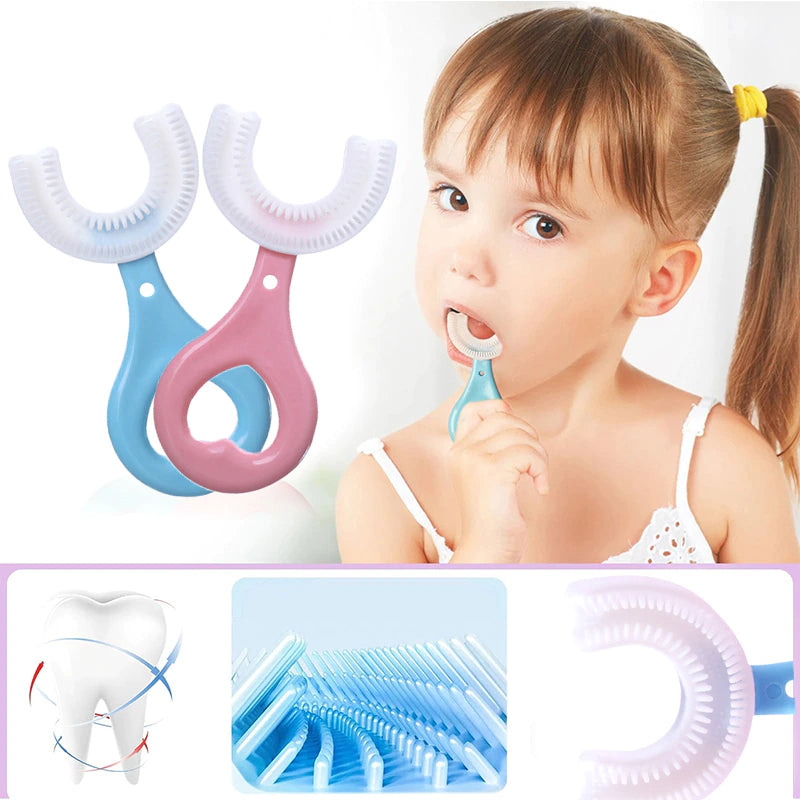 Pack of 2U Shaped Toothbrush for Children