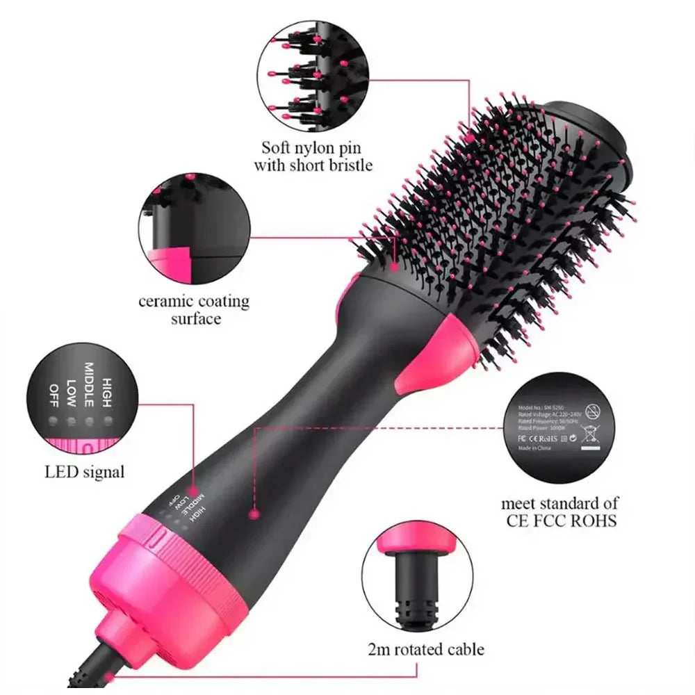 One Step Hot Air Brush - Dryer + Styler