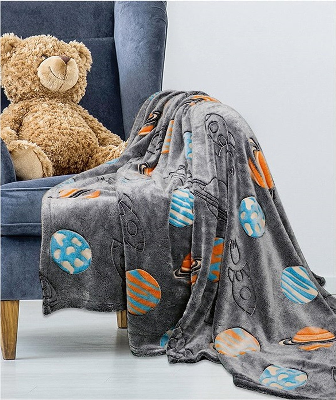 Outer Space Glow In The Dark Blanket
