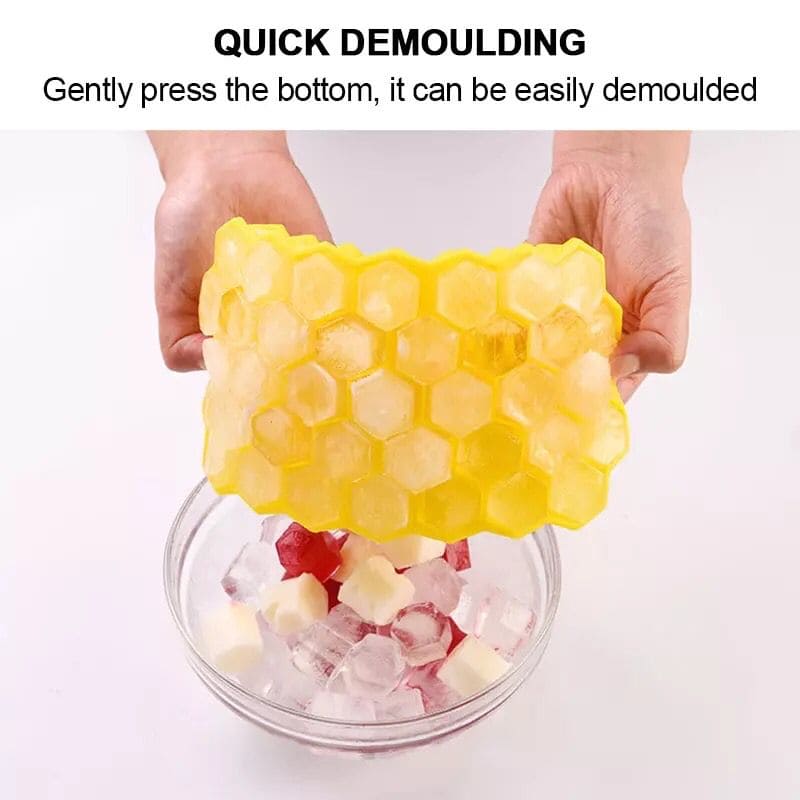 Silicone 37 Cells Hexagonal Ice Tray - Free Shipping