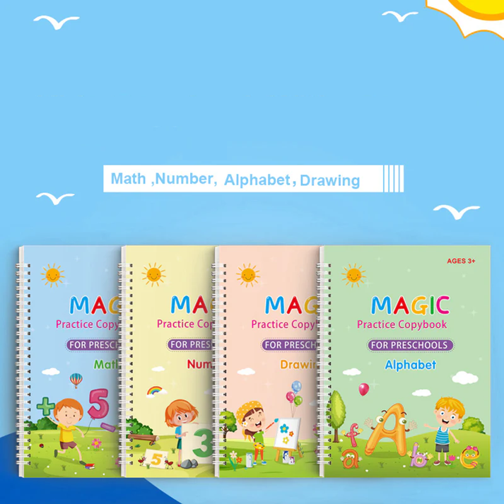 Magic Practice Book for Children -( Pack of 4 )